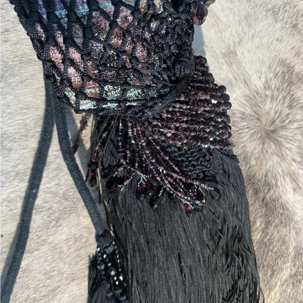 Exclusive MISSONNI bag in burgundy, new condition. Silk weave and rich stones. - Picture 5 of 16